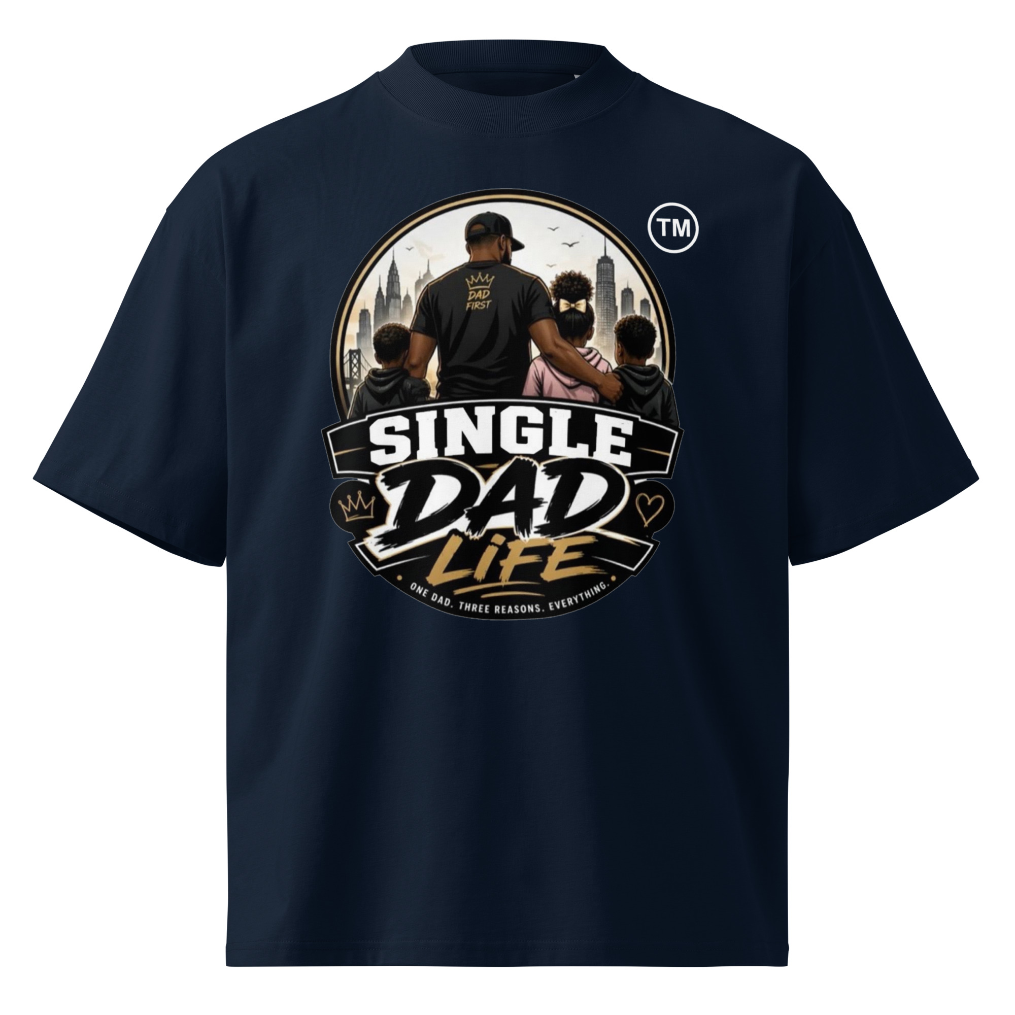 unisex-organic-oversized-high-neck-blaster-2.0-t-shirt-french-navy-front-6a62b268ec54a
