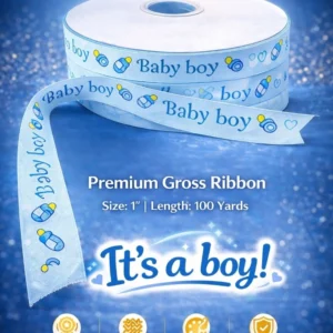 Boys Gloss Ribbon 1 inch