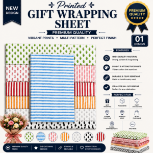 Elegant Printed Gift Wrapping Sheets.