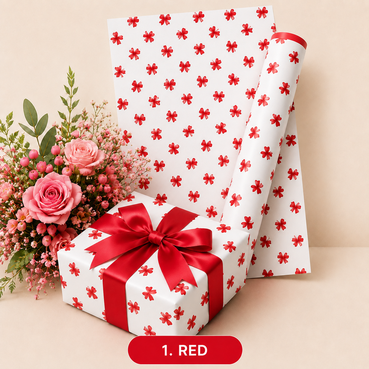 Premium Printed Gift Flower and Booked Wrapping Sheet - Image 6