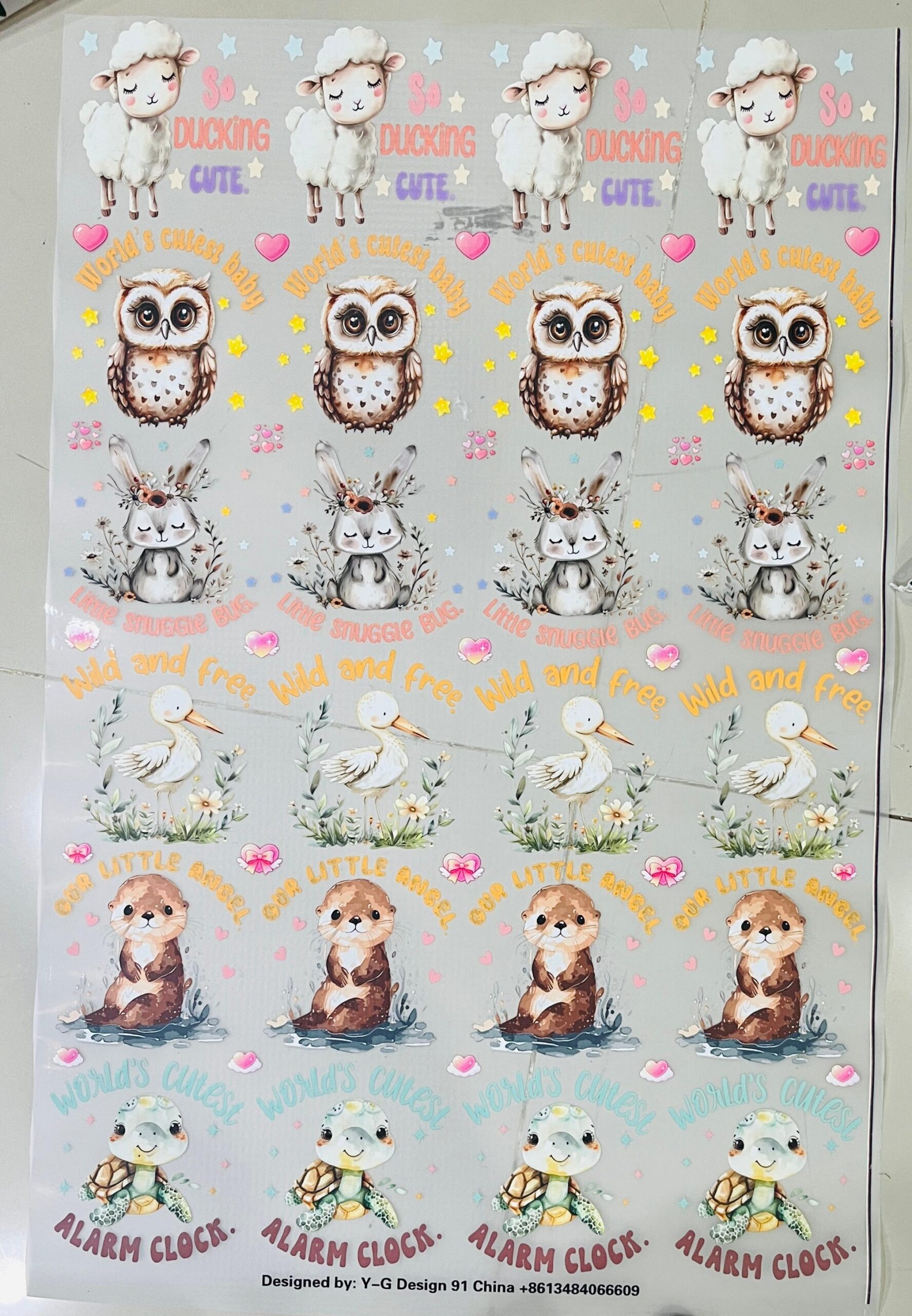Cute Animal Printing DTF Transfer Sheet. - Image 4